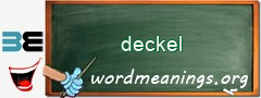 WordMeaning blackboard for deckel